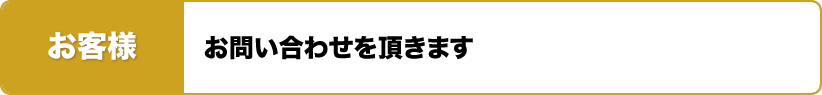 お客様 お問い合わせを頂きます
