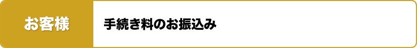 当社 手続き料のお振込み